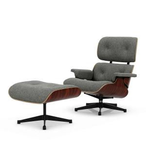 Vitra - Lounge Chair & Ottoman, noir / poli, palissandre de…