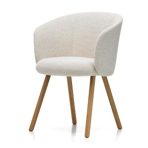 Vitra - Mikado fauteuil, chêne naturel / ivoire/perle (Nubi…