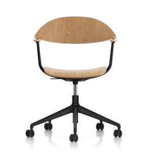 Vitra - Mynt Chaise de bureau piétement cinq branches, chên…