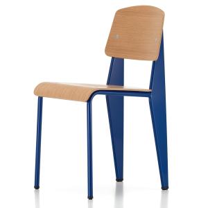 Vitra - Chaise Prouvé Standard, chêne naturel / Bleu Marcou…