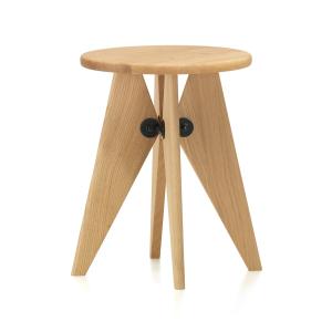 Vitra - Tabouret Solvay , chêne naturel / noir