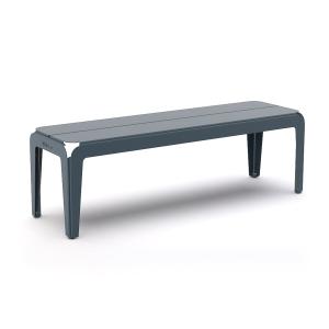 Weltevree - Bended Bench Banc L 140 cm, gris-bleu (RAL 5008)