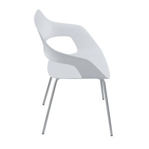 Wilkhahn - Chaise Occo, chrome / blanc