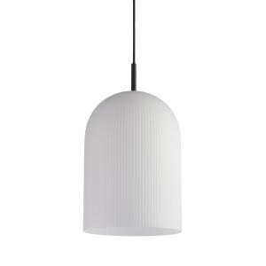 Woud - Ghost Lampe suspendue, Ø 23,5 cm, noir / verre opale…