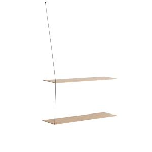 Woud - Etagère Stedge murale 80 cm, chêne blanc pigmenté