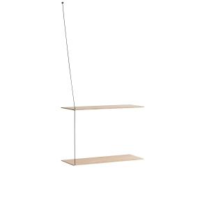Woud - Etagère stedge murale 60 cm, chêne laqué transparent…
