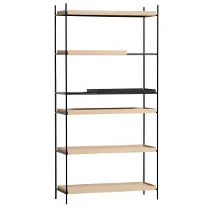 Woud - Tray Shelf haut, chêne / noir (configuration 7)