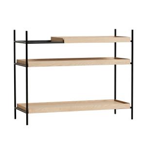 Woud - Tray Shelf bas, chêne naturel / noir (configuration…