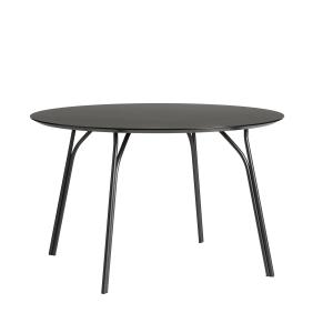 Woud - Table d'arbre ø 120 cm, plateau charbon de bois / pi…
