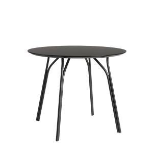 Woud - Table d'arbre ø 90 cm, plateau charbon de bois / pie…