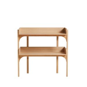 Woud - Utility Étagère, H 82,5 cm, chêne blanc pigmenté