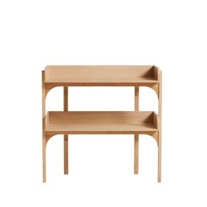 Woud - Utility Étagère, H 82,5 cm, chêne blanc pigmenté