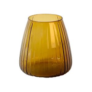 XLBoom - Dim Stripe Vase, petit, ambre