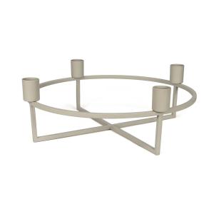 HANA - 4Flames Bougeoir, rond / beige clair