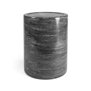 yunic - Récipient à ustensiles en marbre H 16 cm, gris fonc…