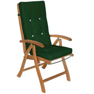 6x Coussin vert pour chaise à dossier haut 100% polyester