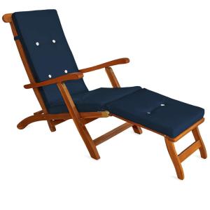 Coussin pour chaise longue bleu 173 cm