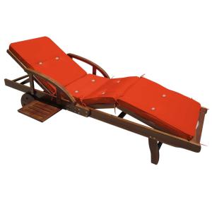 Coussin pour transat chaise longue de jardin Orange 195cm