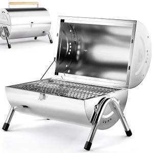 Barbecue portable en acier inoxydable double plaque