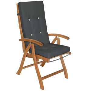 6x Coussins de chaise Vanamo gris en polyester