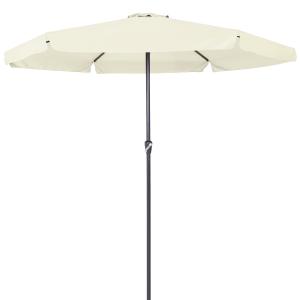 Parasol droit beige Ø 330cm avec manivelle