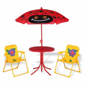 Table et chaises pour enfant avec parasol ajustable