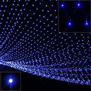 Guirlande lumineuse rideau 120x120cm 100 LED bleu