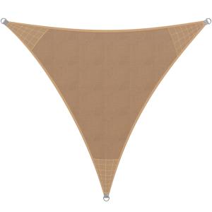 Voile d'ombrage sable 5x5x5m PEHD triangulaire