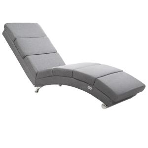 Chaise de relaxation grise London en tissu
