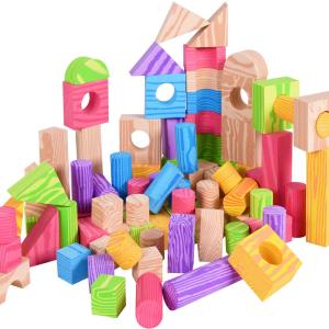 100x briques de construction enfant blocs de jeu