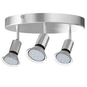 Plafonnier 3 spots orientables LED rond lampe