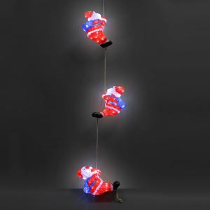 Figurines lumineuses LED acrylique trio de Père Noël