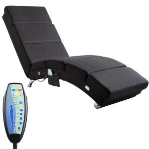 Chaise de relaxation London massage et chauffage anthracite