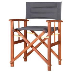 Chaise de directeur anthracite en bois FSC pliable