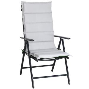 6x Coussin vert et gris 120x45x5cm pour chaise Vanamo