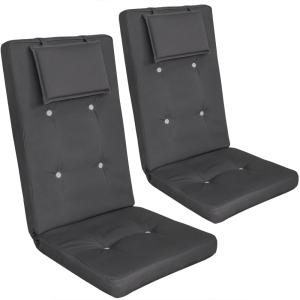 2 x Coussins pour chaises Vanamo anthracite 118x45x7cm