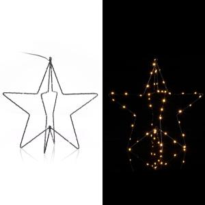 Décoration de Noël LED étoile blanche effet 3D