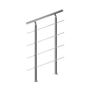 Rampe d'escalier 80cm acier 4 traverses