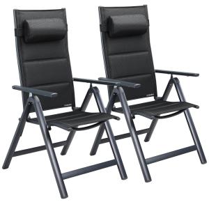 Set de 2 chaises à dossier haut Bern Premium anthracite