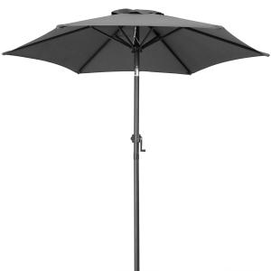 Parasol de jardin Ø200cm anthracite Protection UV 50 