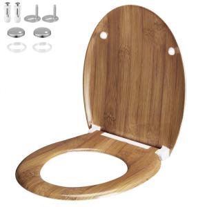 Siège de toilette avec système d'abaissement Bambou
