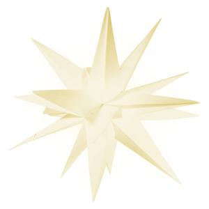 Étoile de Noël blanche 57cm 3D LED en plastique