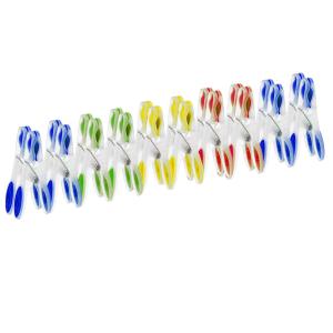 20x Pinces à linge multicolores antidérapante en plastique