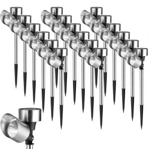 18x Lampes solaires LED autonomie 8h éclairage extérieur