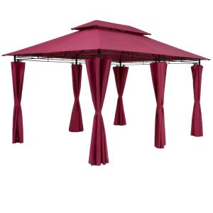 Tonnelle de jardin Topas bordeau 4x3m