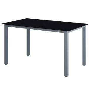 Table de jardin Bern argent 150x90x75cm en aluminium