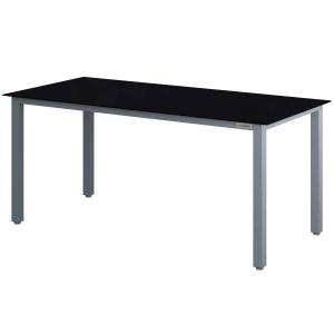 Table de jardin Bern argent 190x90x75cm en aluminium