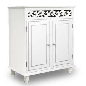 Commode vintage Jersey blanche 76x65x35cm