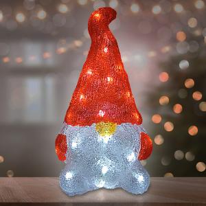 Figurine lumineuse LED acrylique décoration de Noël lutin