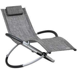 Chaise de relaxation Naple grise 170x75x82cm